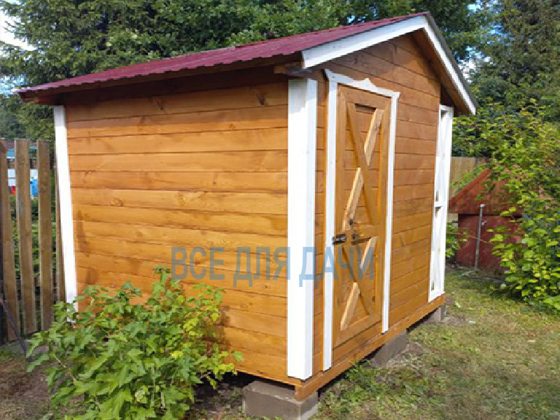 Дровник с хозблоком H-6-8 с доставкой Дровник с хозблоком H-6-8 с доставкой