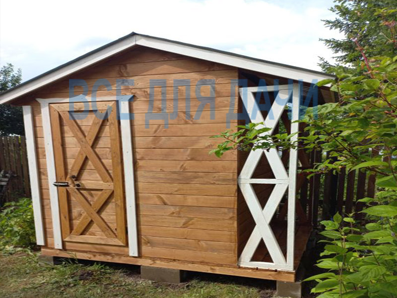 Дровник с хозблоком H-6-8 Дровник с хозблоком H-6-8